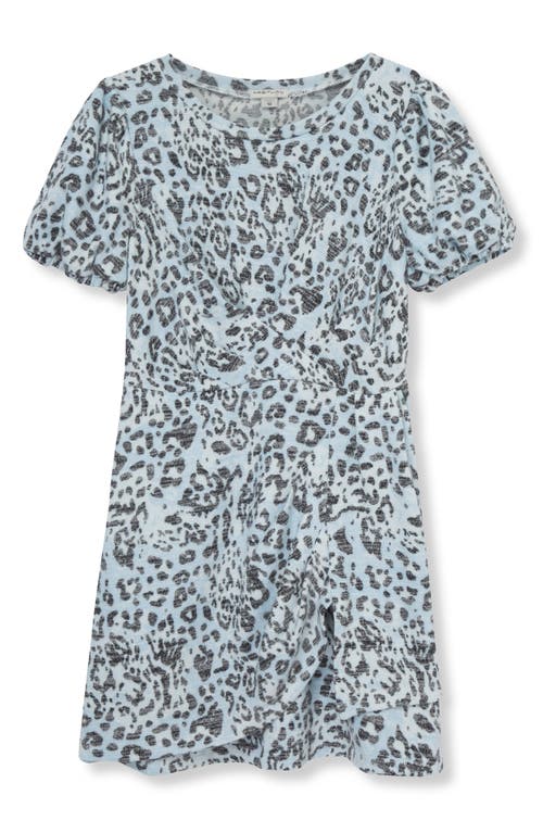 Shop Habitual Kids Kids' Faux Wrap T-shirt Dress In Light Blue