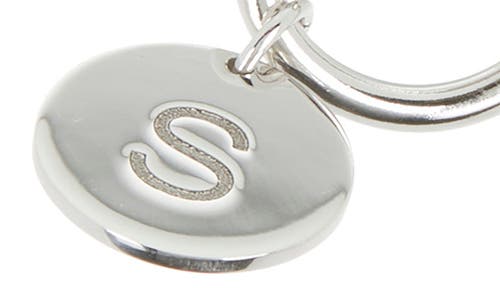 Meshmerise Love Knot Initial Bracelet In White-s