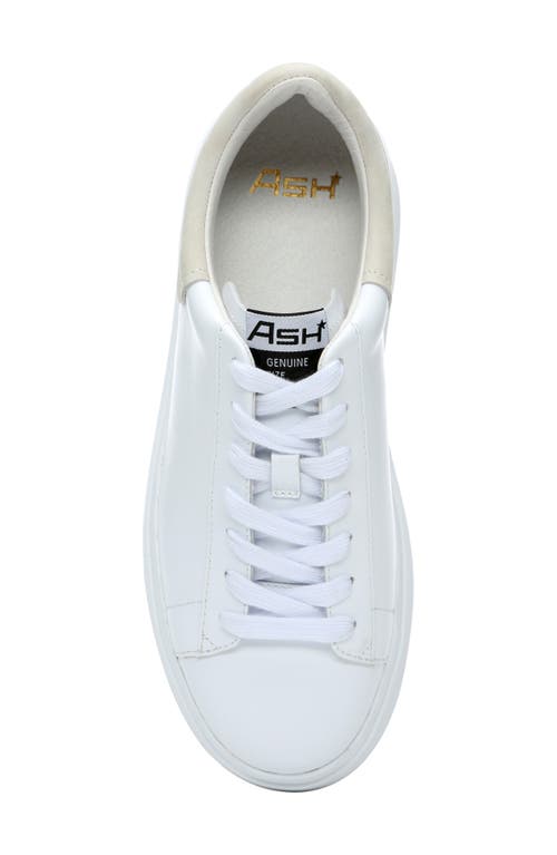 Shop Ash Moby Platform Sneaker In White/eggnog