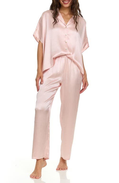 Shop Flora Nikrooz Allesandra Satin Charmeuse Pajamas In Pink Sand