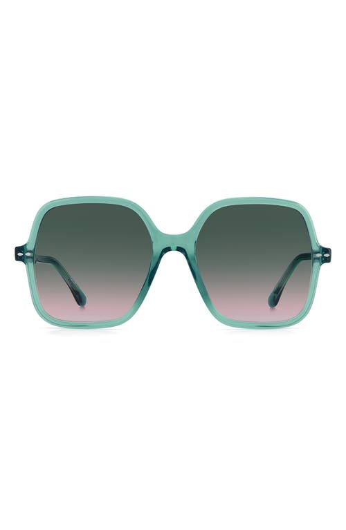 Isabel Marant Square Sunglasses In Green/pink