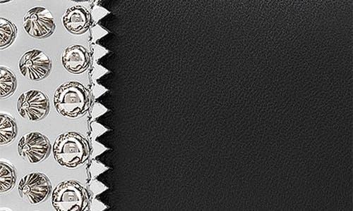 Christian Louboutin Paloma Giddy Spike Leather Crossbody Bag In Bk65 Black/silver