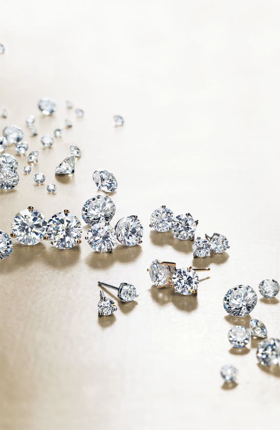 Shop Nordstrom Cubic Zirconia Earrings In Platinum