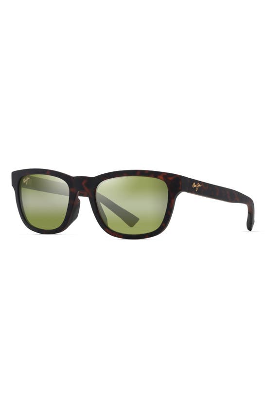 Shop Maui Jim Kapii 54mm Gradient Polarizedplus2® Square Sunglasses In Matte Dark Havana