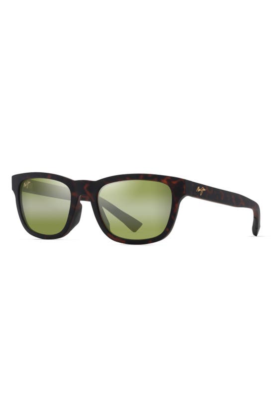 Maui Jim Kapii 54mm Gradient Polarizedplus2® Square Sunglasses In Matte Dark Havana