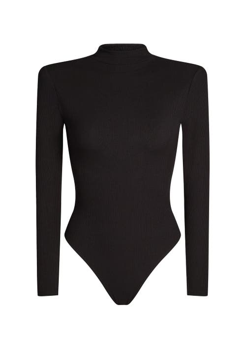 Shop Ser.o.ya Meg Bodysuit In Black