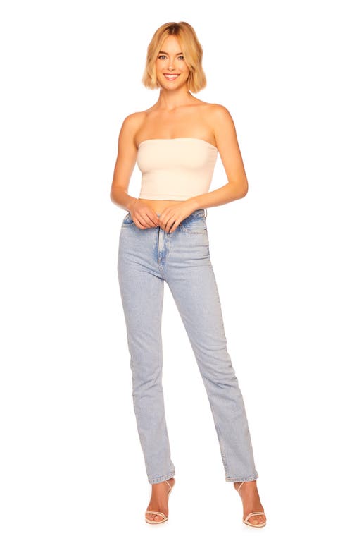 Shop Susana Monaco Core Crop Tube Top In Blanched Almond