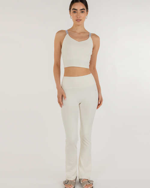 Shop Rebody Active Maia Cloudlux Longline Bra In Off White