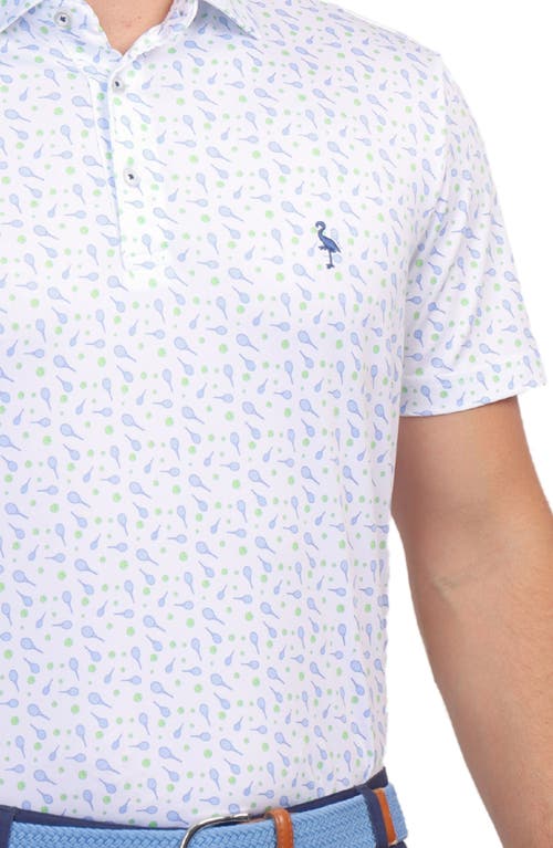 TAILORBYRD TAILORBYRD TENNIS RACKET PRINT PERFORMANCE POLO
