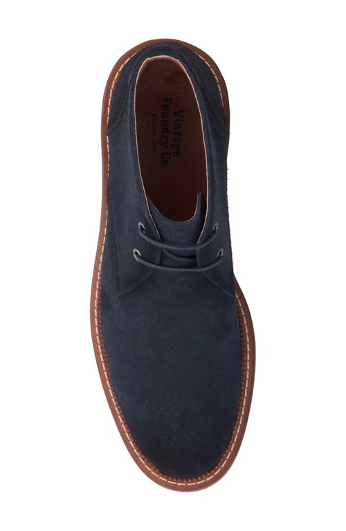 Vintage Foundry Milton Chukka Boot In Navy