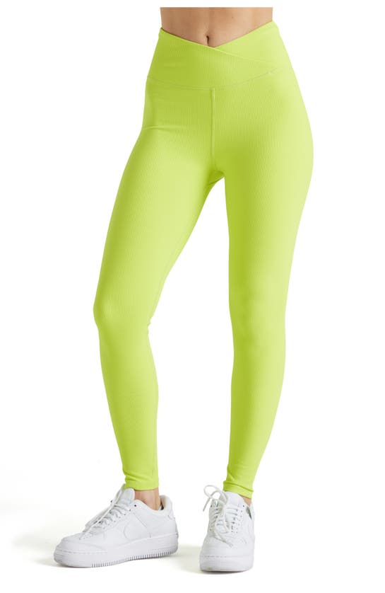 Shop Electric Yoga Rib Legging In Lime Punch