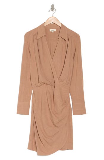 L Agence L'agence Libbie Faux Wrap Minidress In Ginger Snap