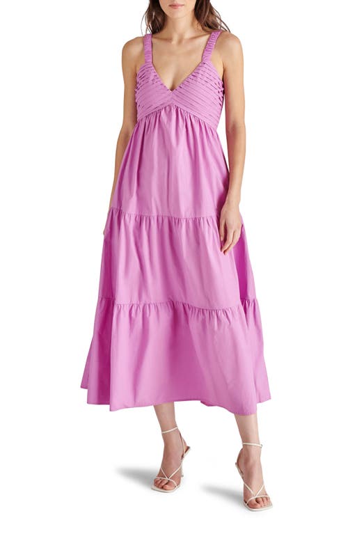 Eliora Tiered Cotton Sundress in Berry
