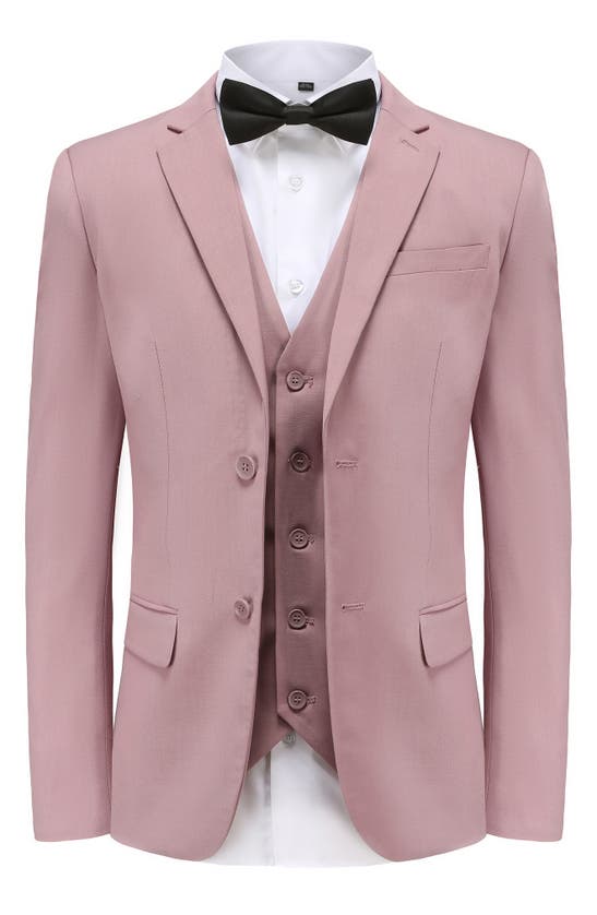 Shop Braveman Premium Slim Fit 3-piece Suit In Dusty Rose