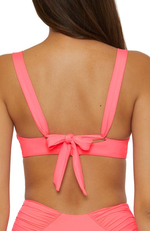 Shop Becca Color Code Underwire Bikini Top In Coral Reef