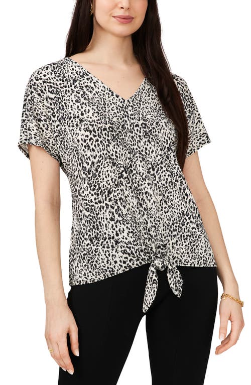 Chaus V-Neck Tie Front Top White at Nordstrom,