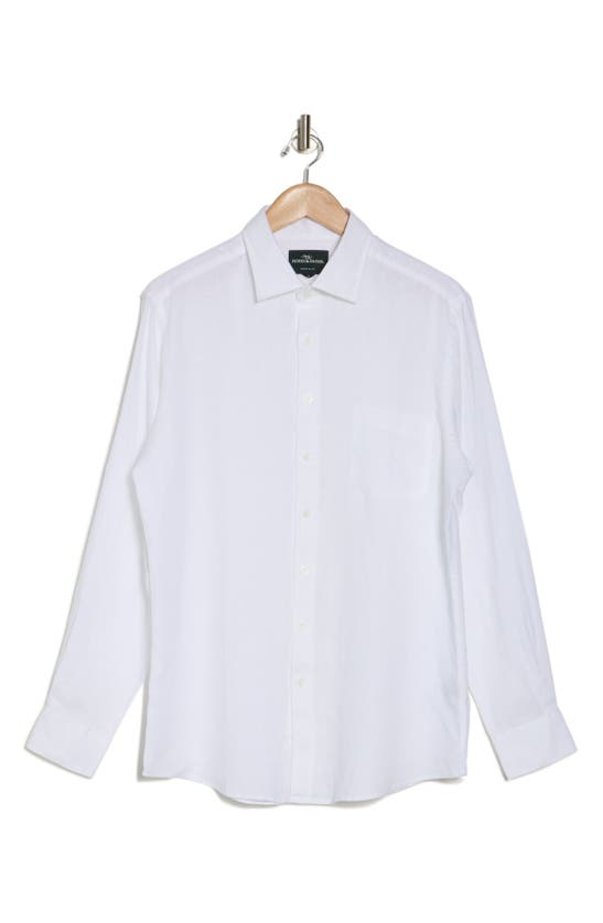 Shop Rodd & Gunn Willowbank Sports Fit Linen Button-up Shirt In White