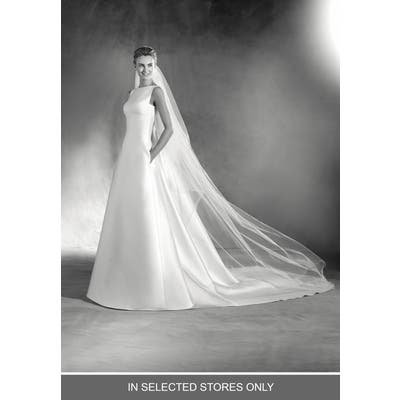 Atelier Pronovias Elma Kelly Mikado A-Line Gown