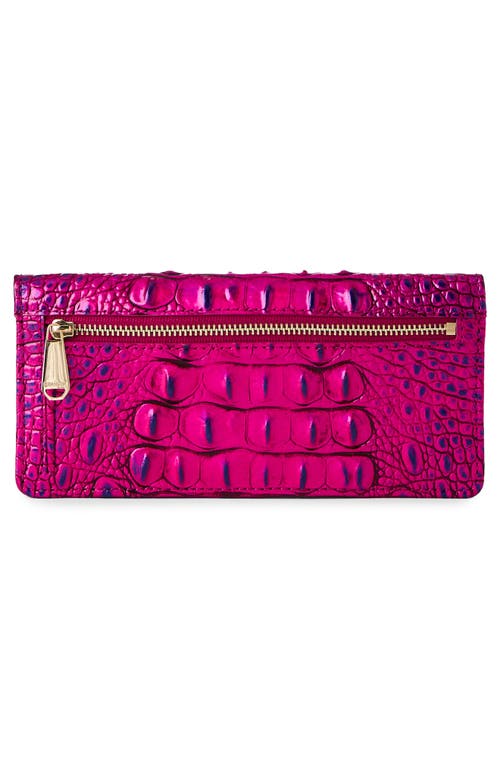 BRAHMIN BRAHMIN 'ADY' CROC EMBOSSED CONTINENTAL WALLET 