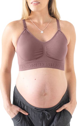 Kindred Bravely Simply Sublime Seamless Nursing Bra for F, G, H, I Cup   Wireless Maternity Bra (Grey, Small-) : Buy Online at Best Price in KSA -  Souq is now : Fashion