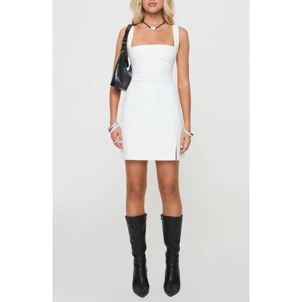 Princess Polly Bombshell Square Neck Minidress In White