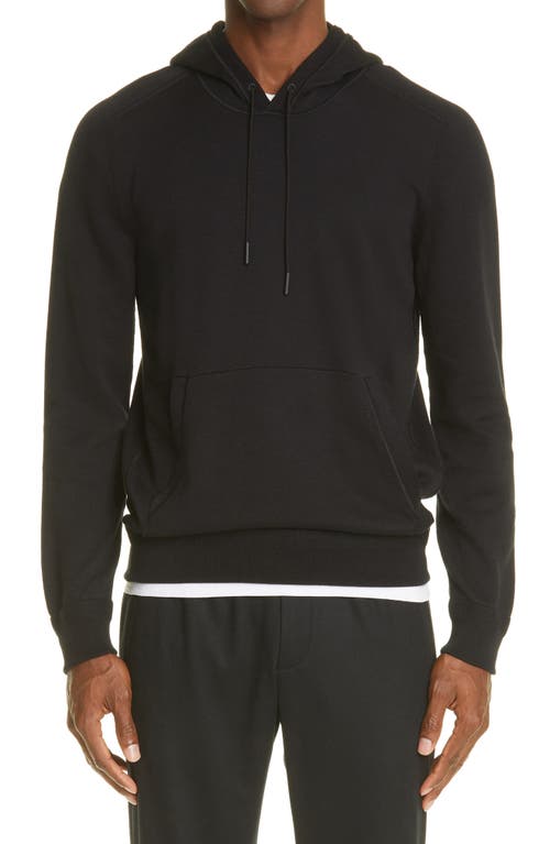 ZEGNA Cotton & Cashmere Hoodie in Black at Nordstrom, Size 38 Us
