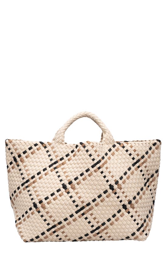 Naghedi Large St. Barths Plaid Tote In Moonlight