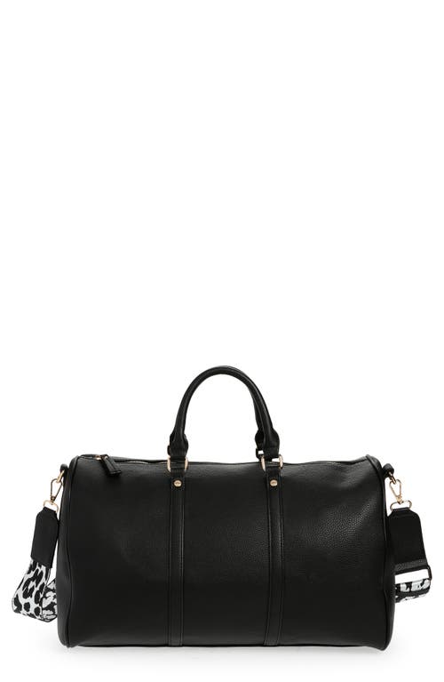 Mali + Lili Jamie Vegan Leather Weekend Bag in Black