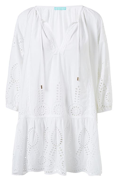 Melissa Odabash Ashley Core Broderie Anglaise Cover-up Tunic In White