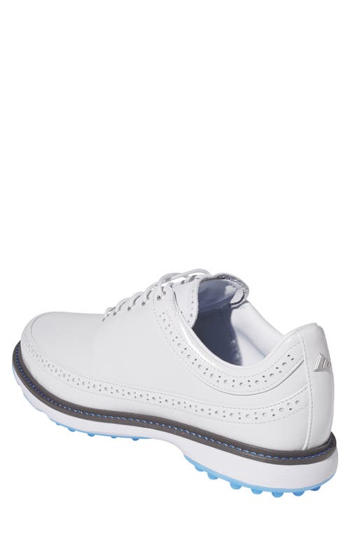 Shop Adidas Golf Mc80 Spikeless Golf Shoe In Grey/silver/blue Burst