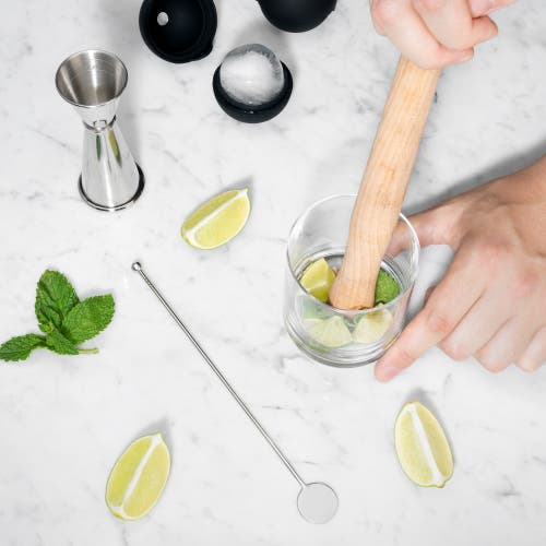 Viski 7-piece Muddled Cocktail Set In Silver