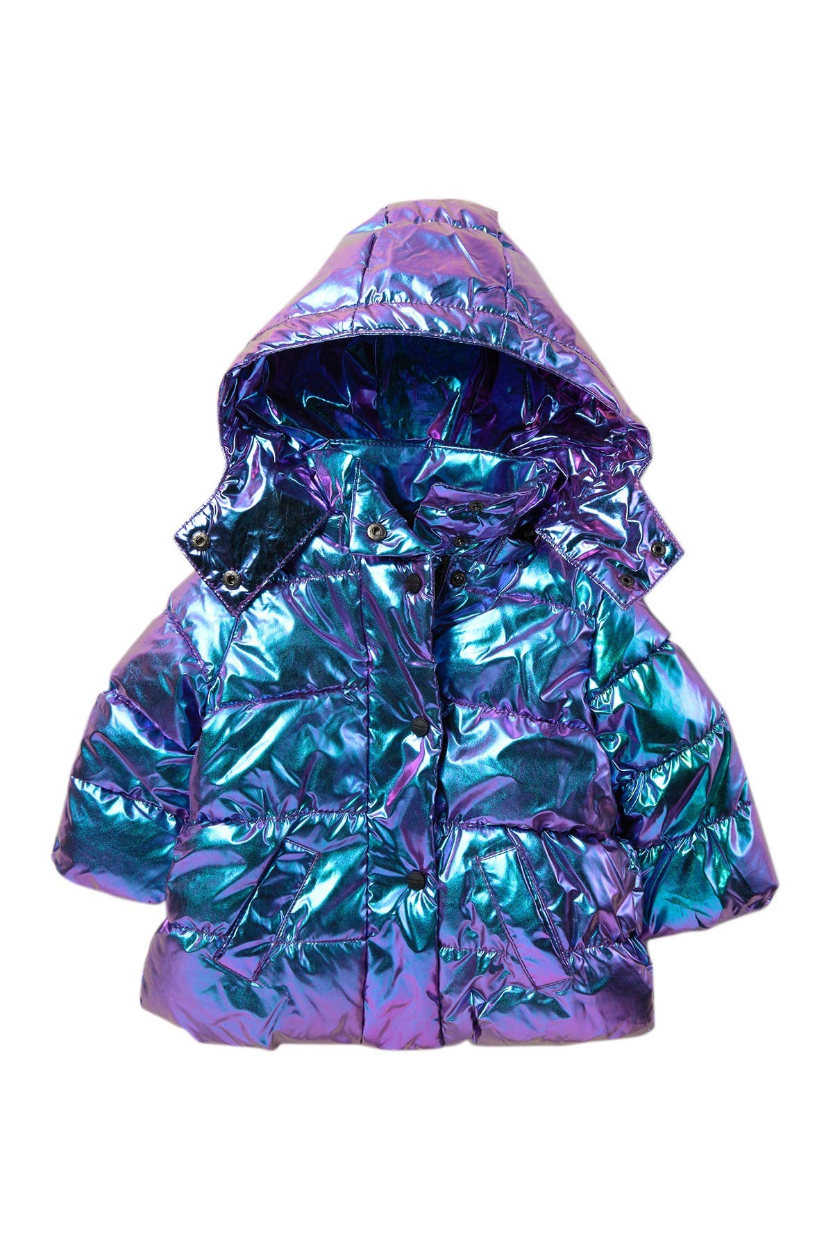 girls iridescent coat