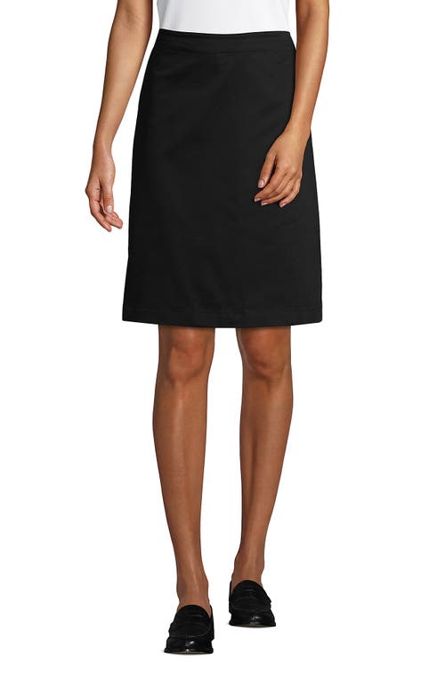 Lands' End School Uniform Young Blend Chino Skort Top Of Knee In Black
