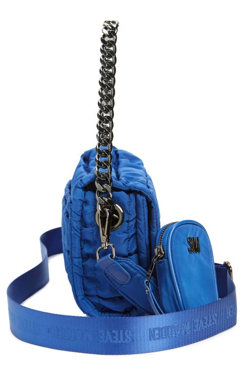 Steve Madden Bylon Quilted Crossbody Bag In Cobalt Blue