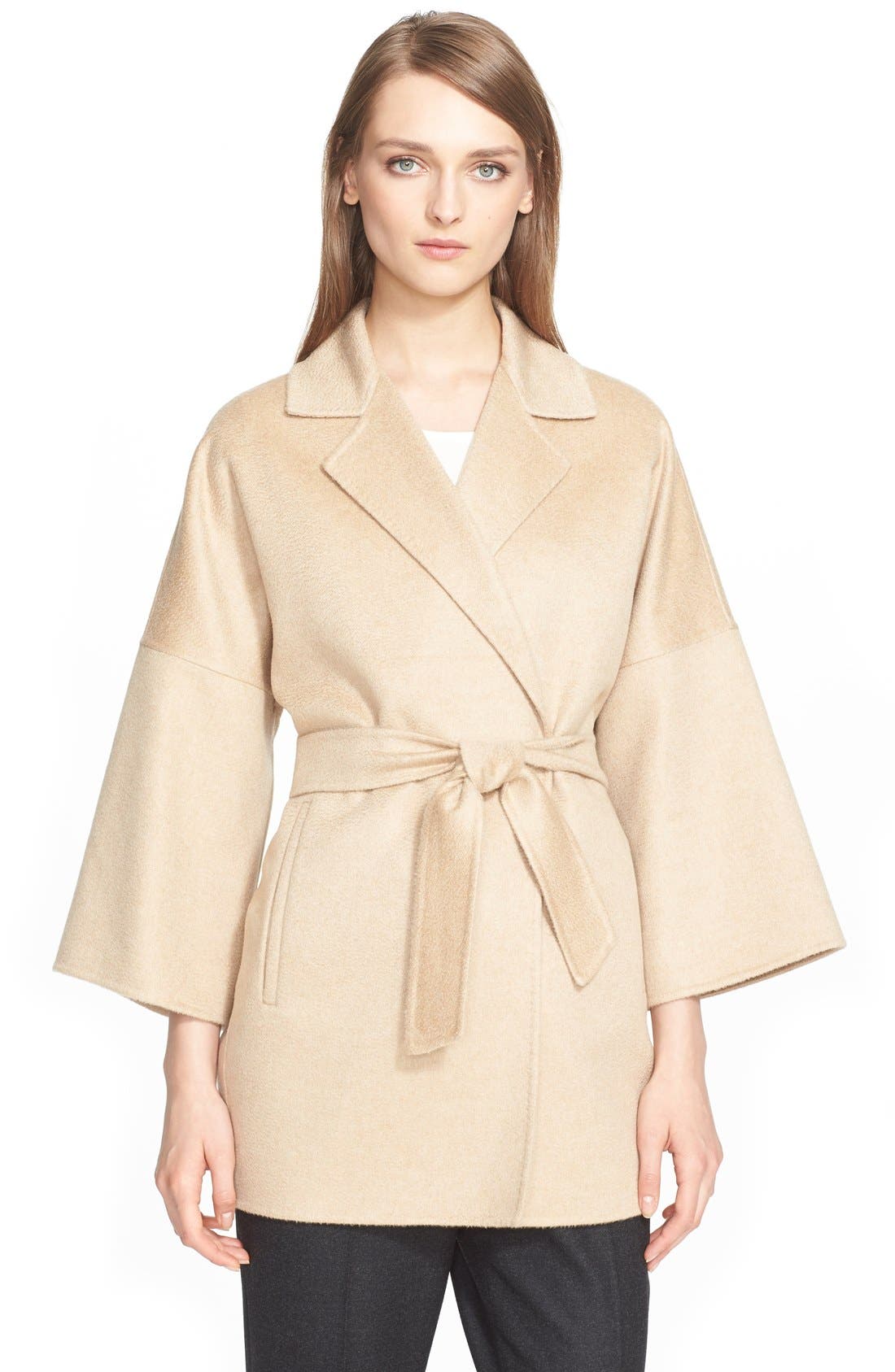 Max Mara 'Ravello' Cashmere Belted Wrap Coat Nordstrom