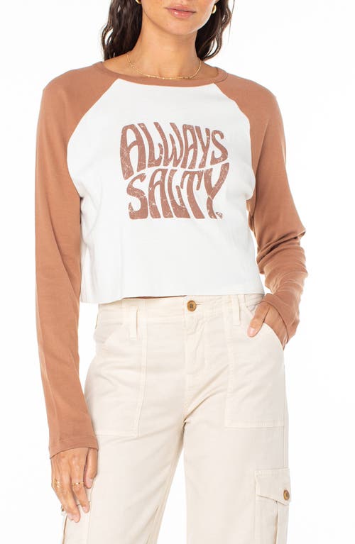 Roxy Always Salty Long Sleeve Graphic T-shirt In Carob Brown
