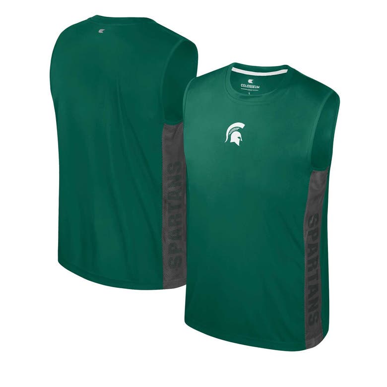 Shop Colosseum Youth  Green Michigan State Spartans Smak Talk Sleeveless T-shirt