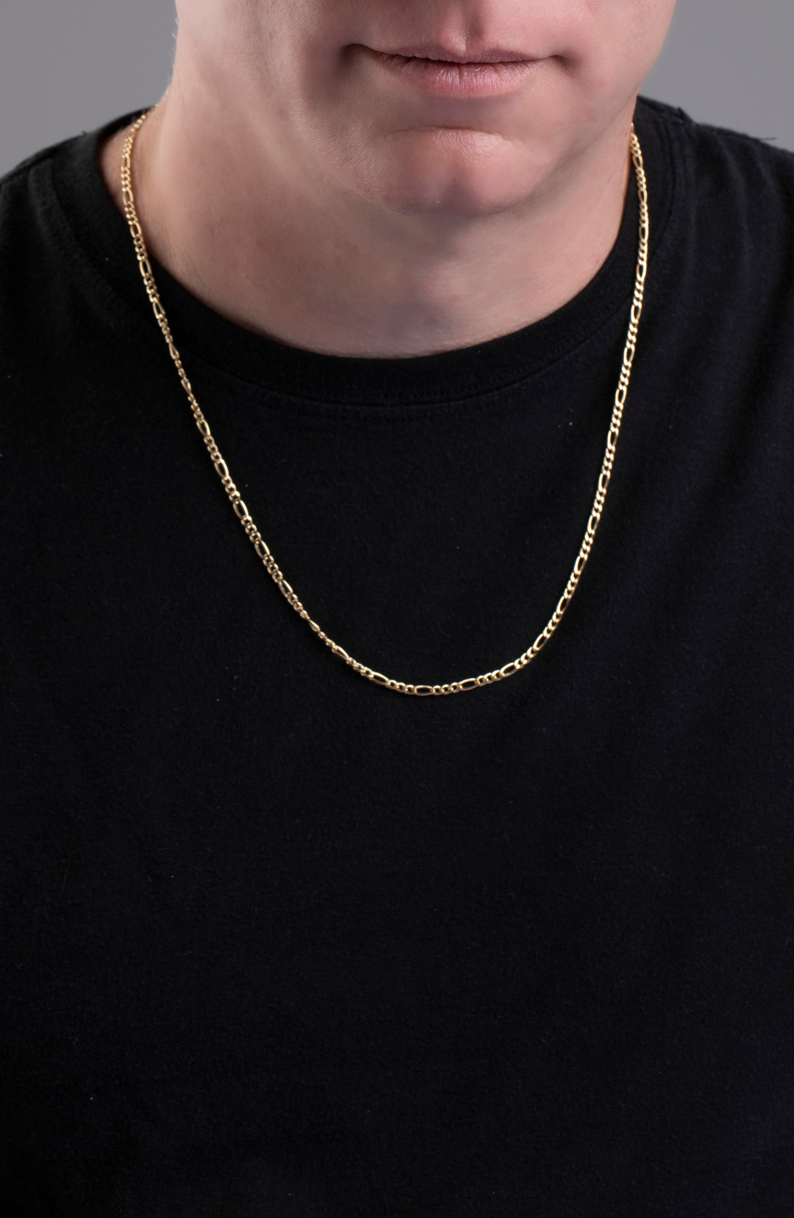 Bony Levy Men's 14K Gold Figaro Chain Necklace in Yellow Gold
