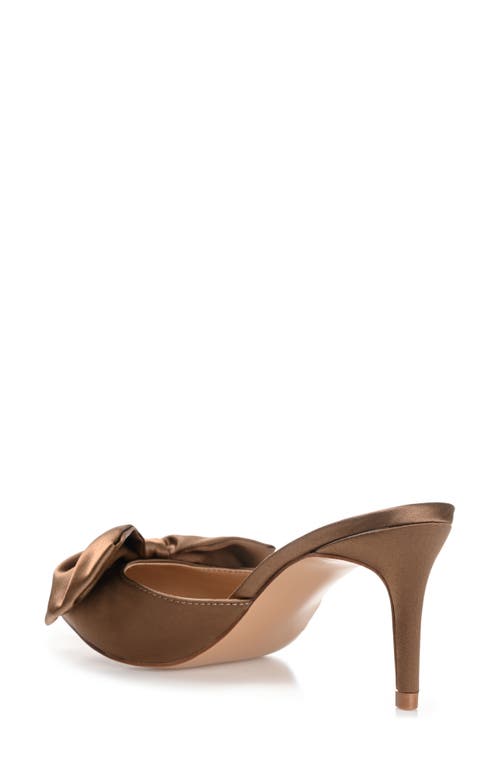 Shop Journee Collection Tiarra Bow Mule In Brown