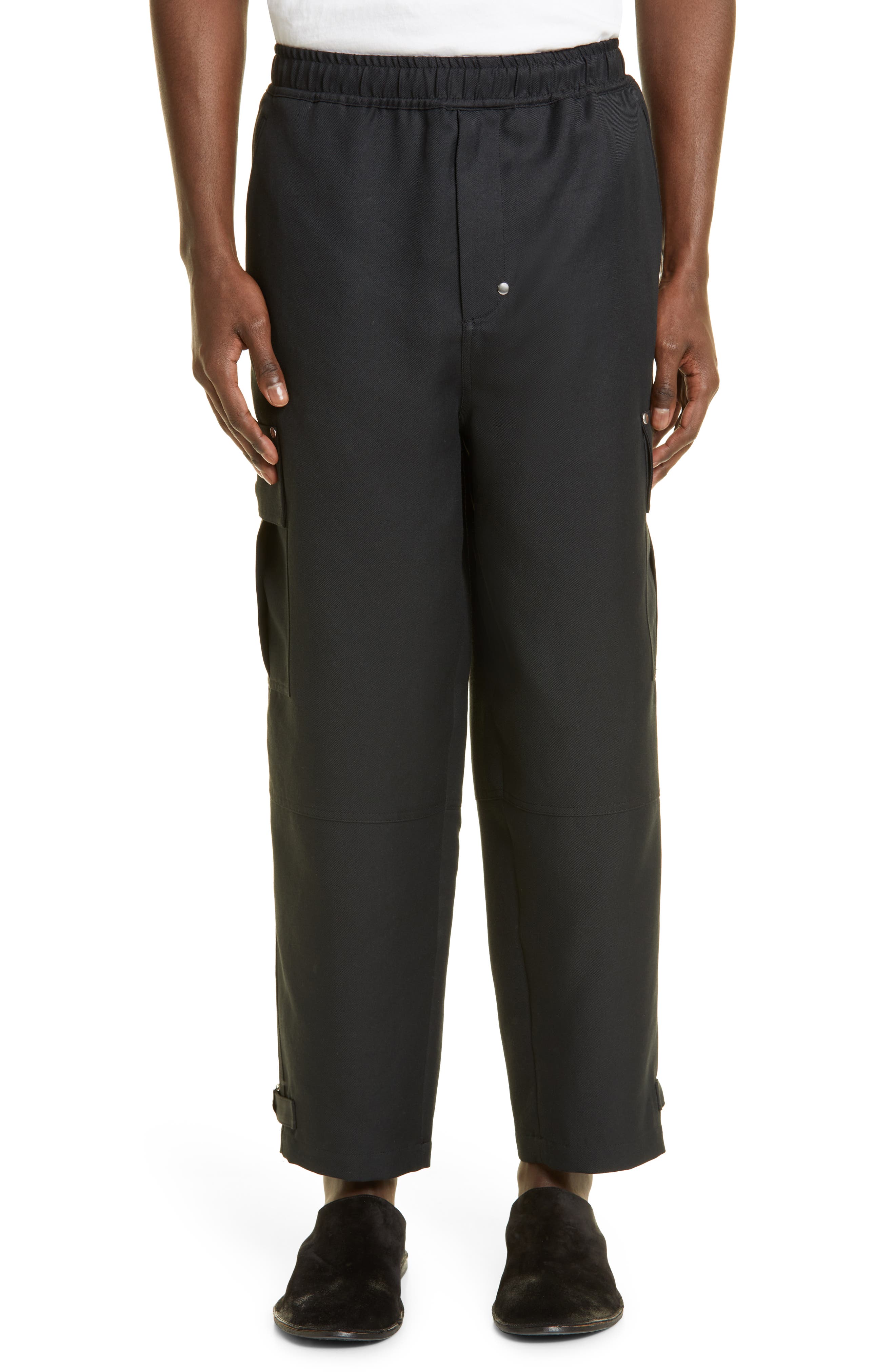 JW Anderson Twill Cargo Pants in Black at Nordstrom, Size 38 Us