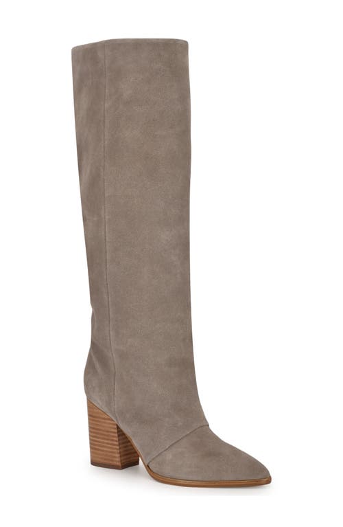 Shop Nine West Chicke Pointed Toe Knee High Boot In Taupe