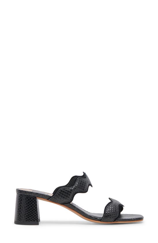 Shop Dolce Vita Ilva Slide Sandal In Onyx Embossed Leather