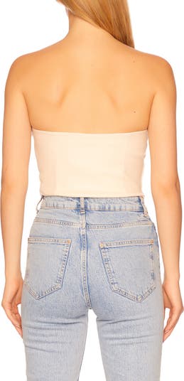 SKIMS, Tops, Skims Faux Leather Tube Top