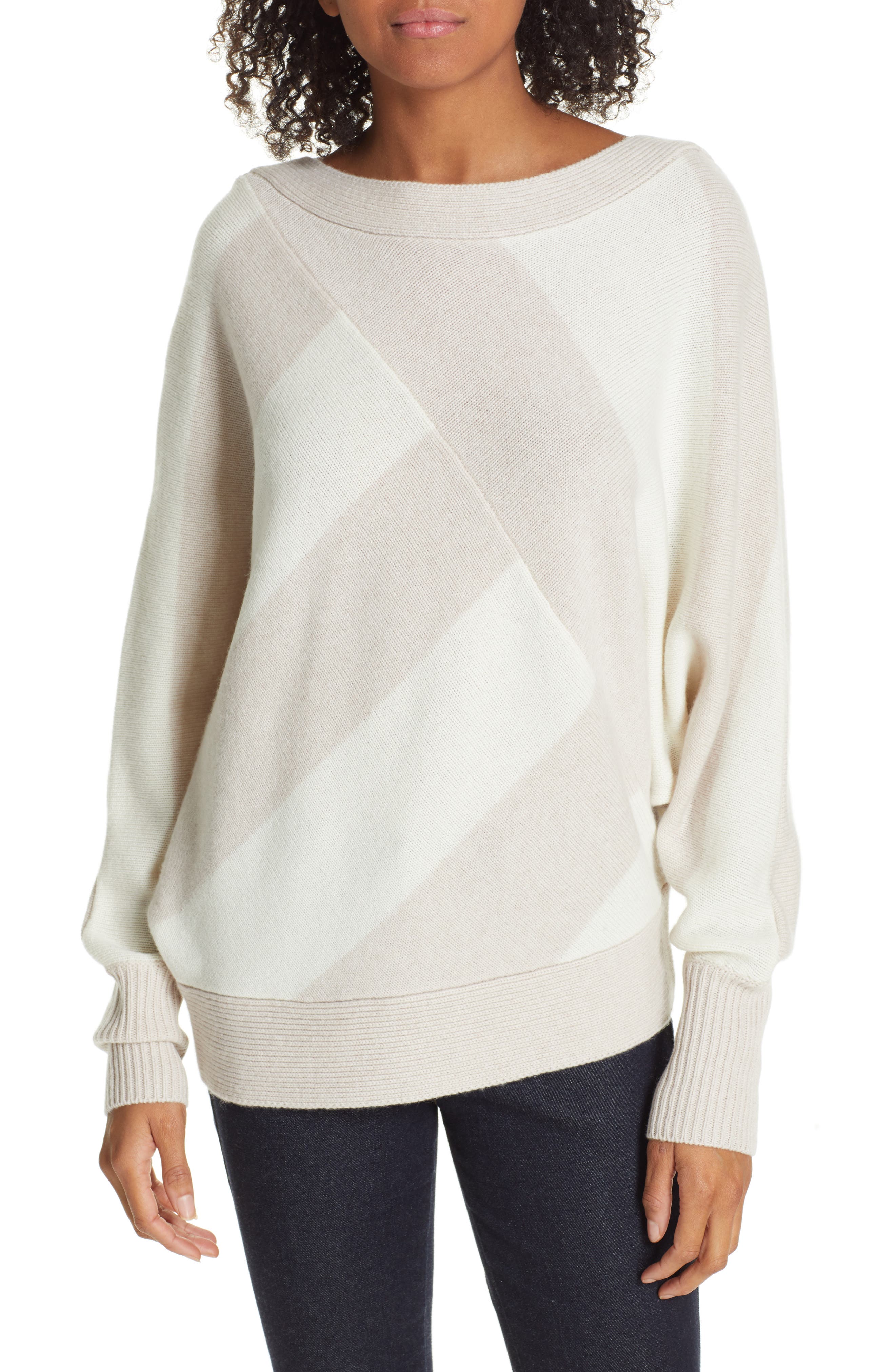 Brochu Walker Bixby Bold Stripe Wool & Cashmere Sweater, Grey