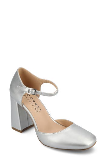 Shop Journee Collection Hesster Mary Jane Pump In Silver