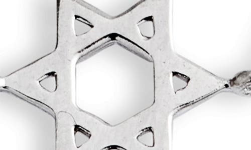 Anzie Love Letter Star Of David Pendant Necklace In Silver