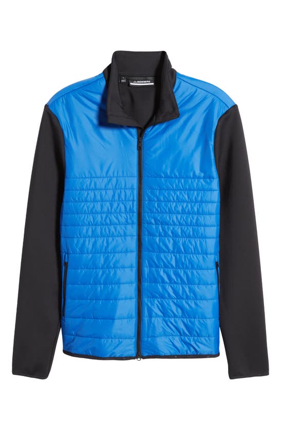 Shop J. Lindeberg Martino Quilted Hybrid Golf Jacket In Nautical Blue