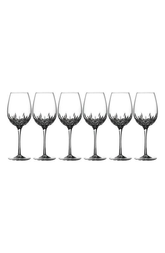 Waterford Lismore Essence Set Of 6 Lead Crystal Wine Goblets In Clear