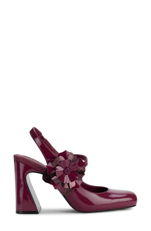 Shop Karl Lagerfeld Pierra Slingback Pump In Red Plum