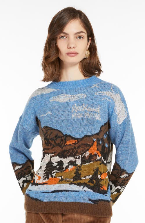 Shop Weekend Max Mara Wilderness Jacquard Sweater In Tangerine